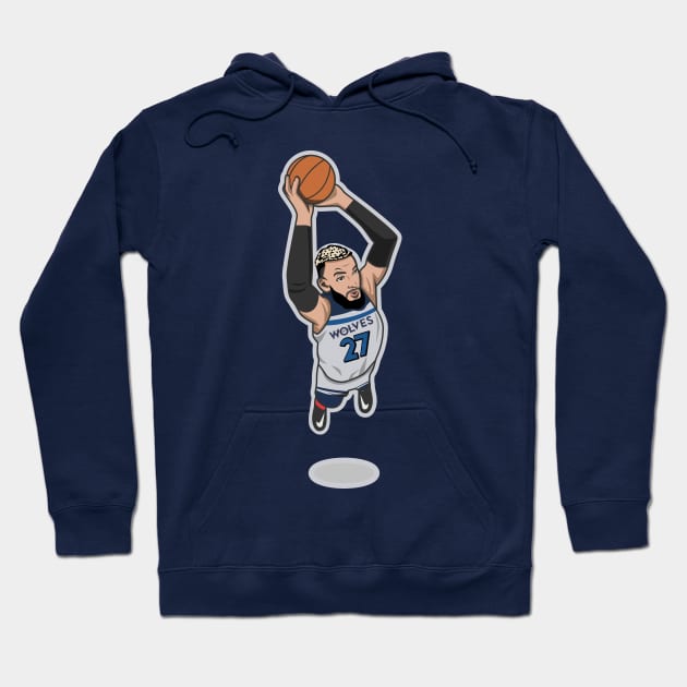 rudy gobert cartoon style Hoodie by ray1007